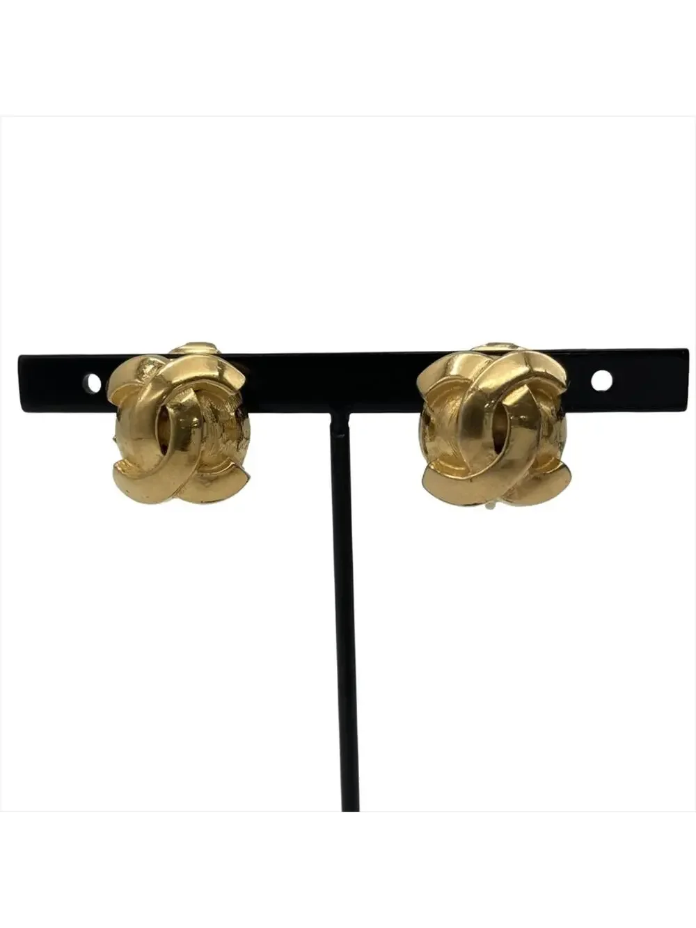 Chanel Cc Logo Clip-On Earrings Gold- #343182C43B